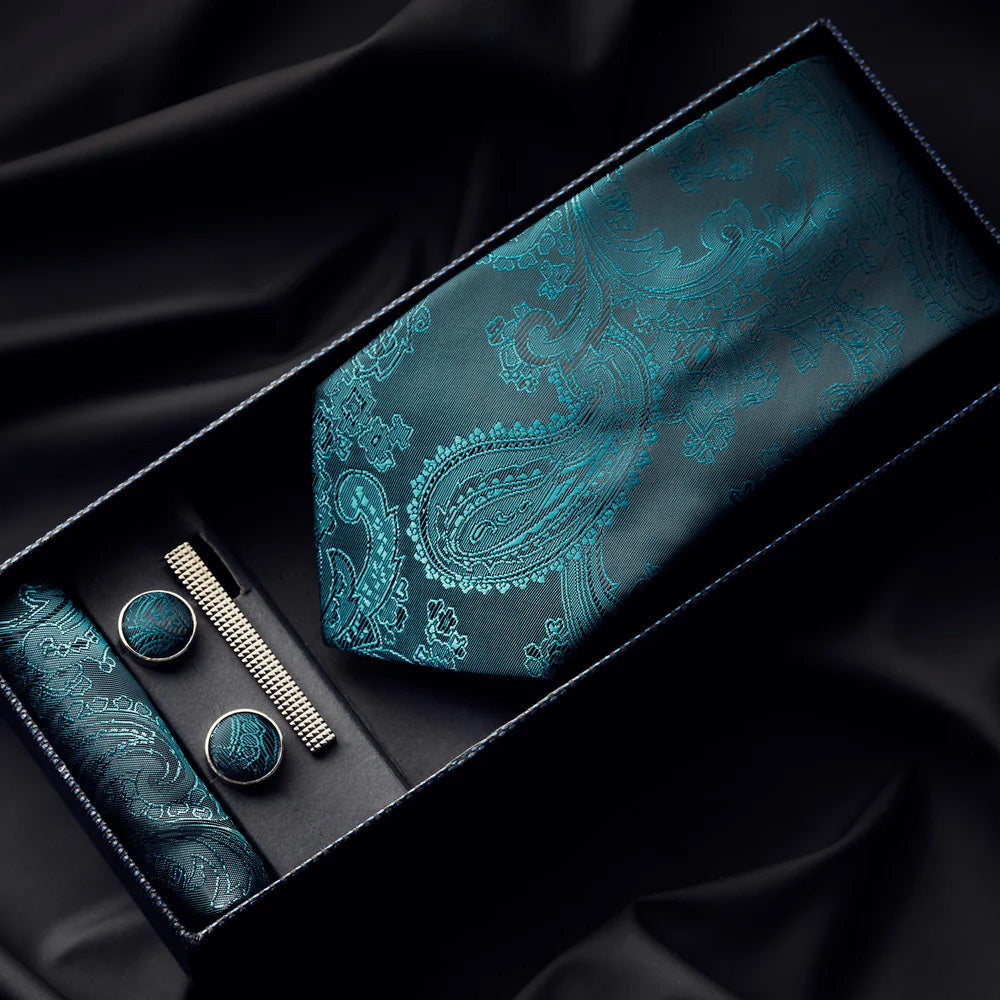 Paul Andrew - Green Paisley Tie Set