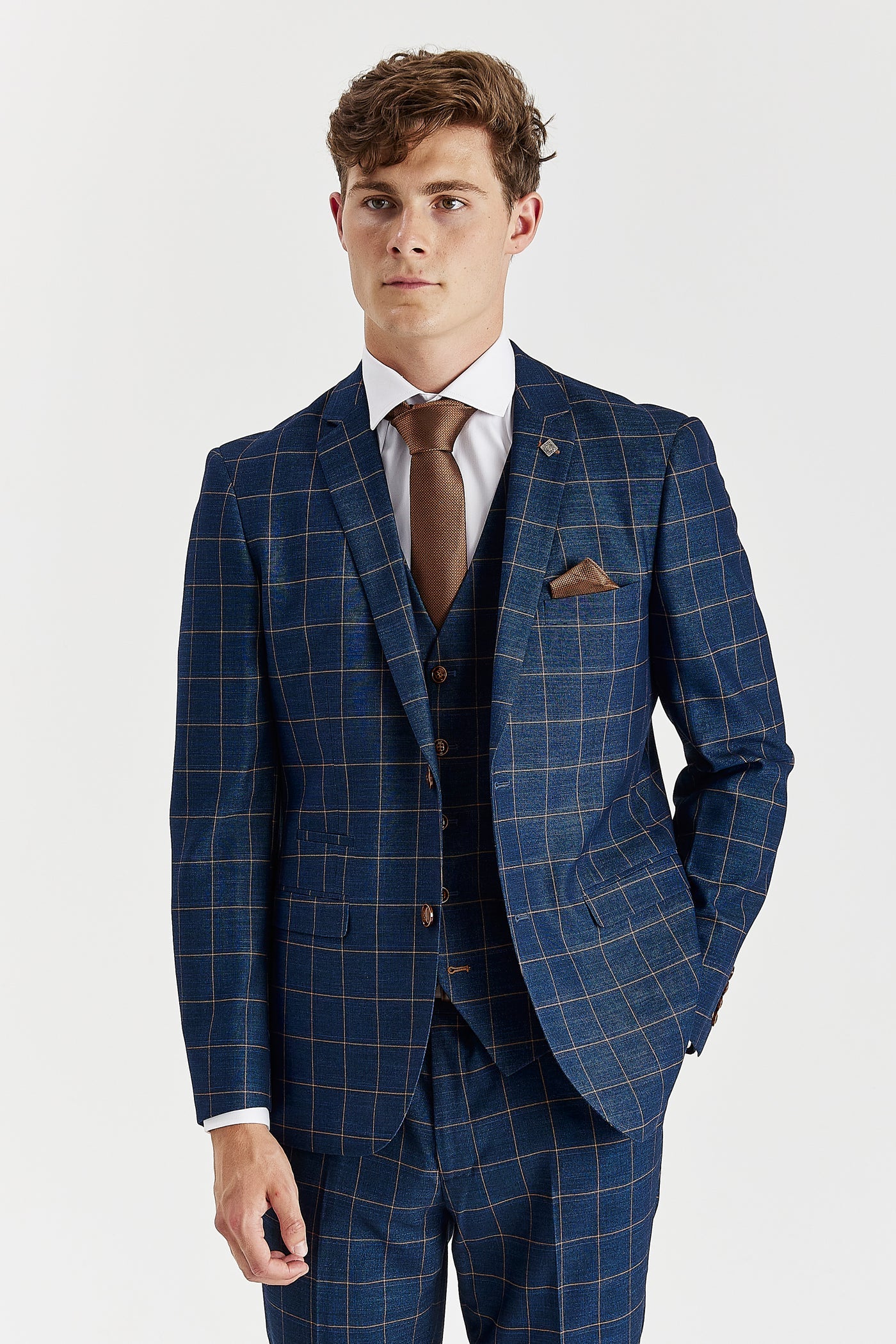 Hamleys - Navy Check Three Piece Suit