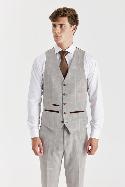 Leo - Beige Waistcoat