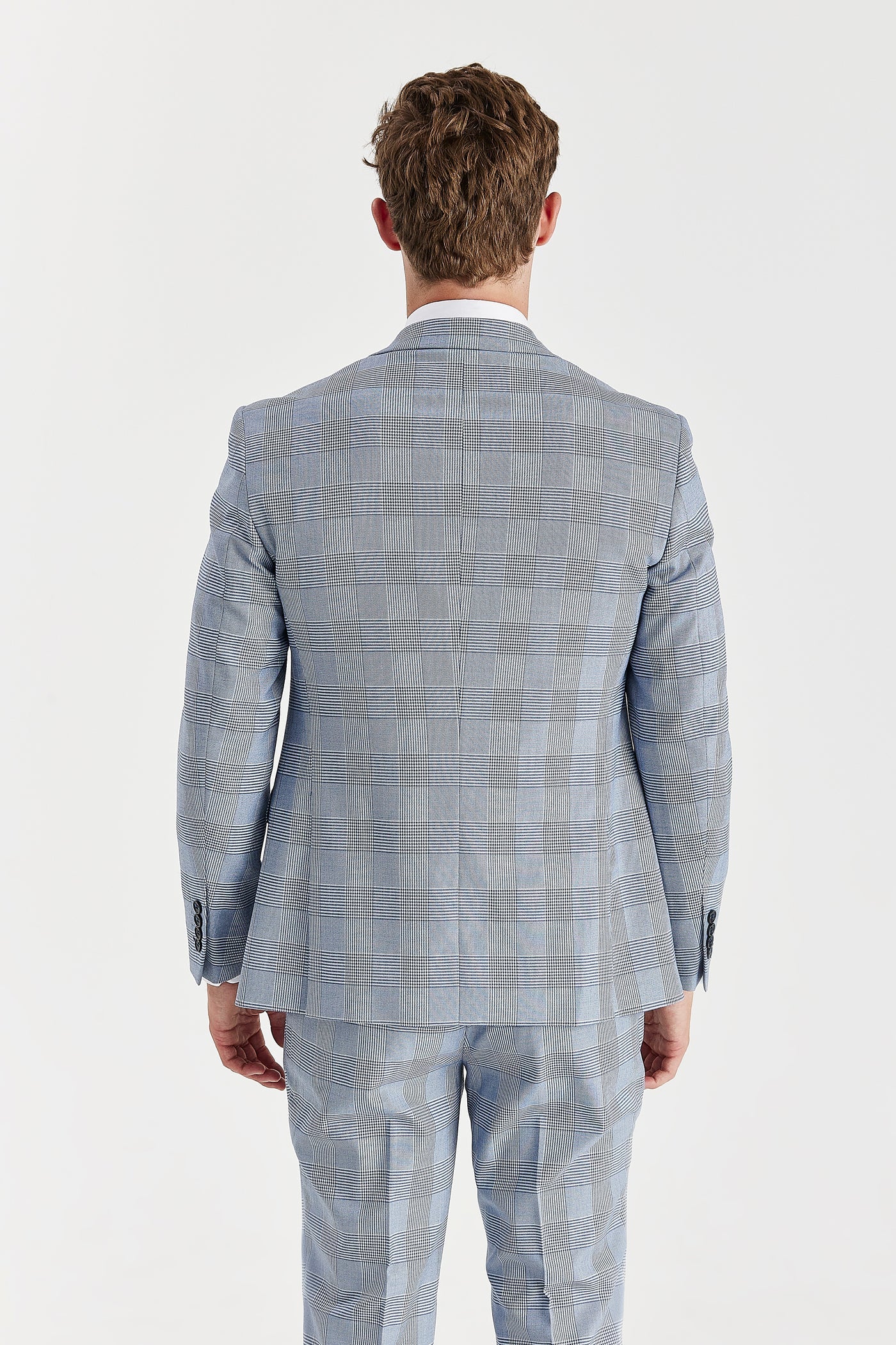 Mark - Sky Blue Check Blazer