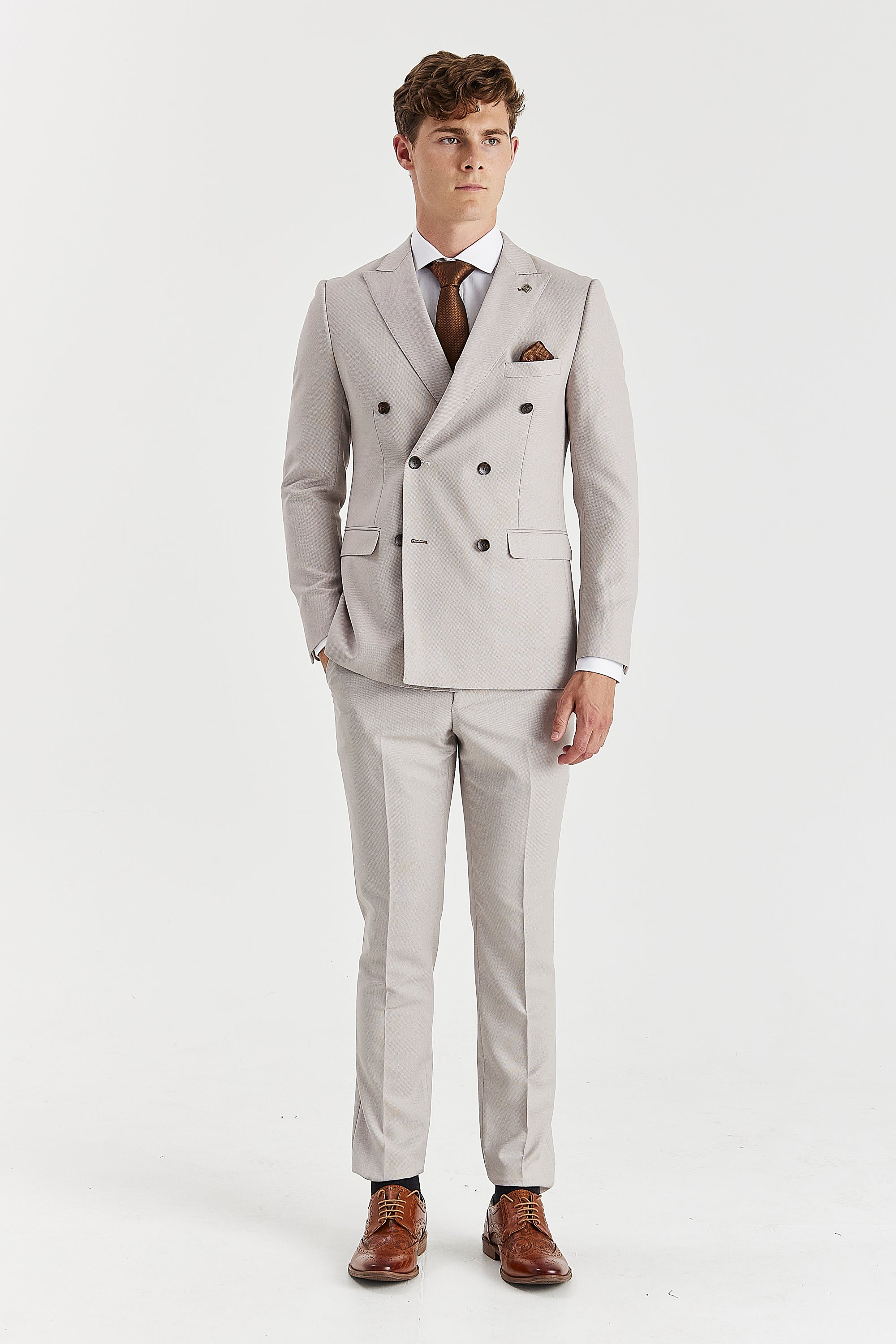 Mayfair Stone double breasted suit - blazer detail