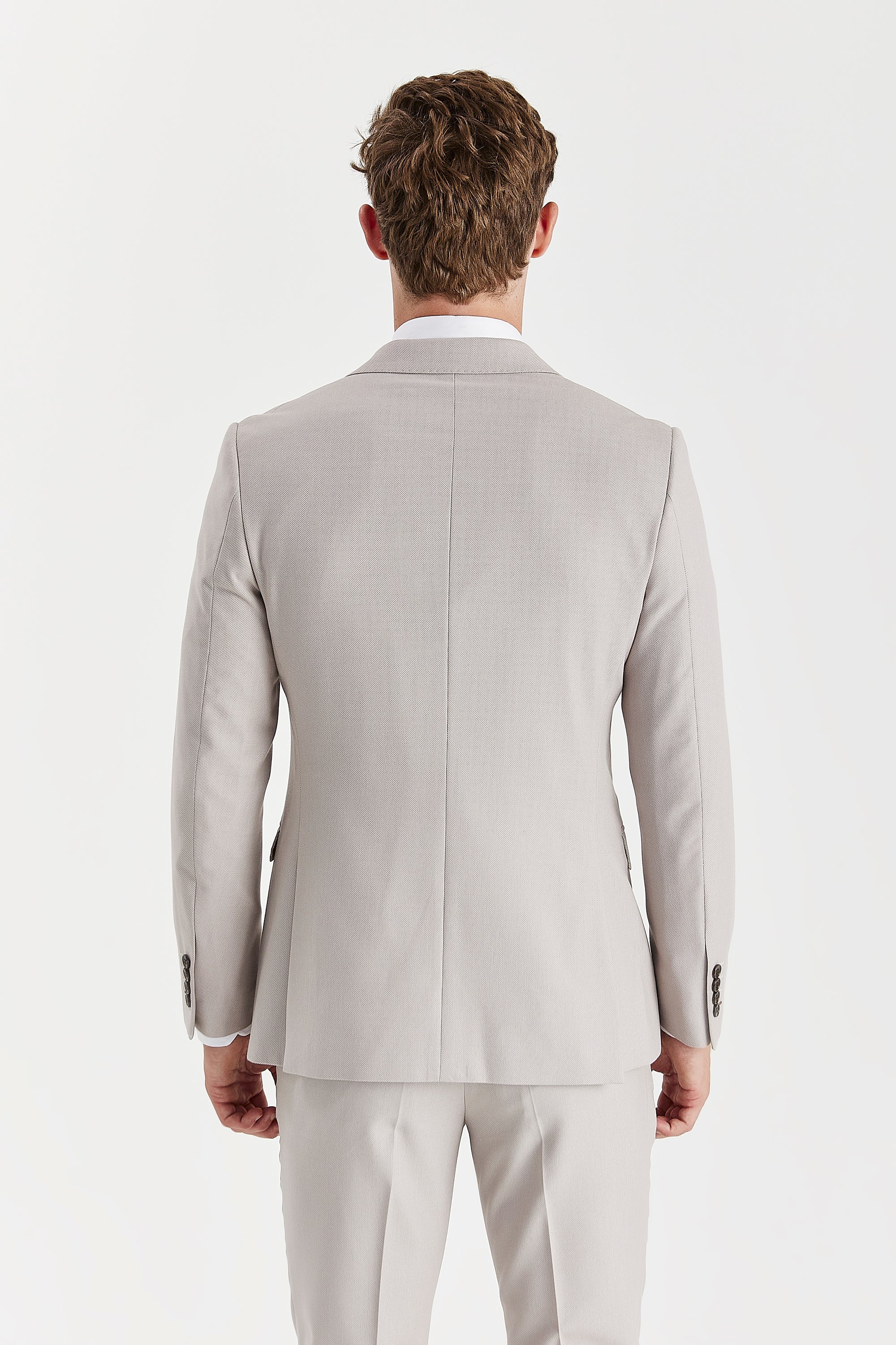 Mayfair Stone double breasted suit - button and lining detail
