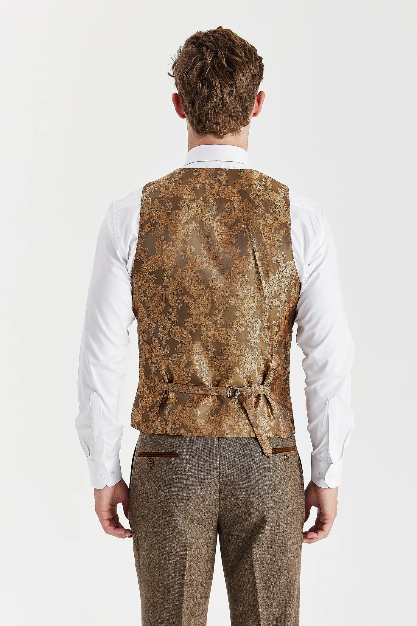 Oscar - Men's Brown Tweed Waistcoat
