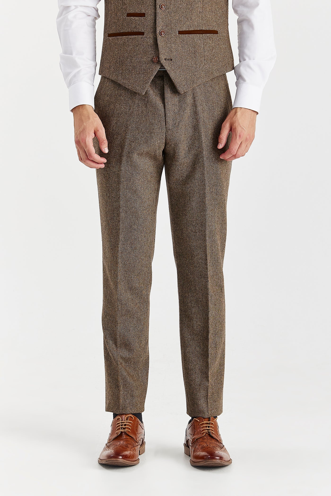Oscar -  Brown Tweed Trousers