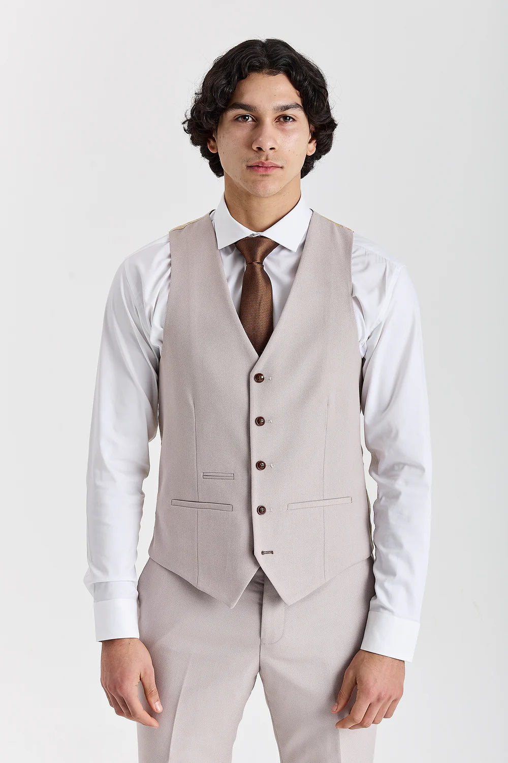 Mayfair - Stone Textured Three Piece Suit