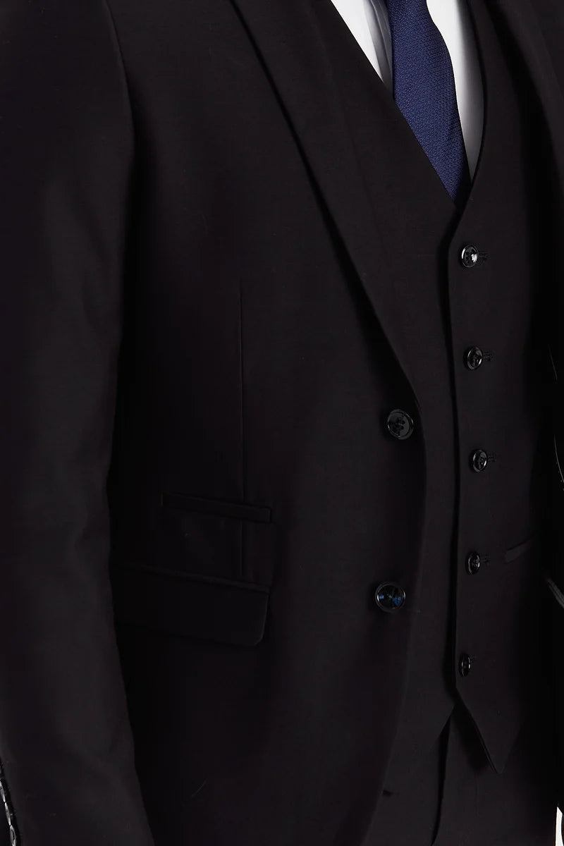 Parker - Black Three Piece Suit