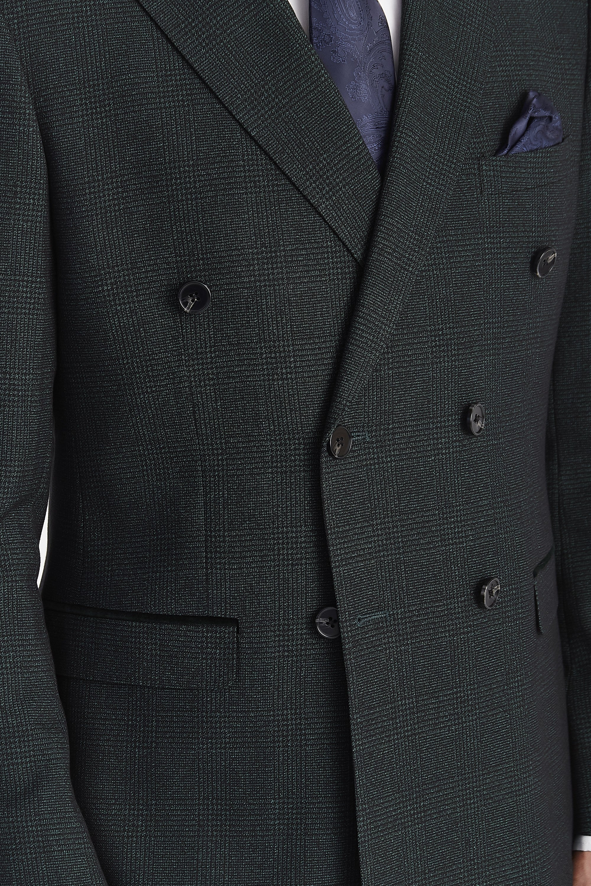 Regent Olive double breasted suit - side