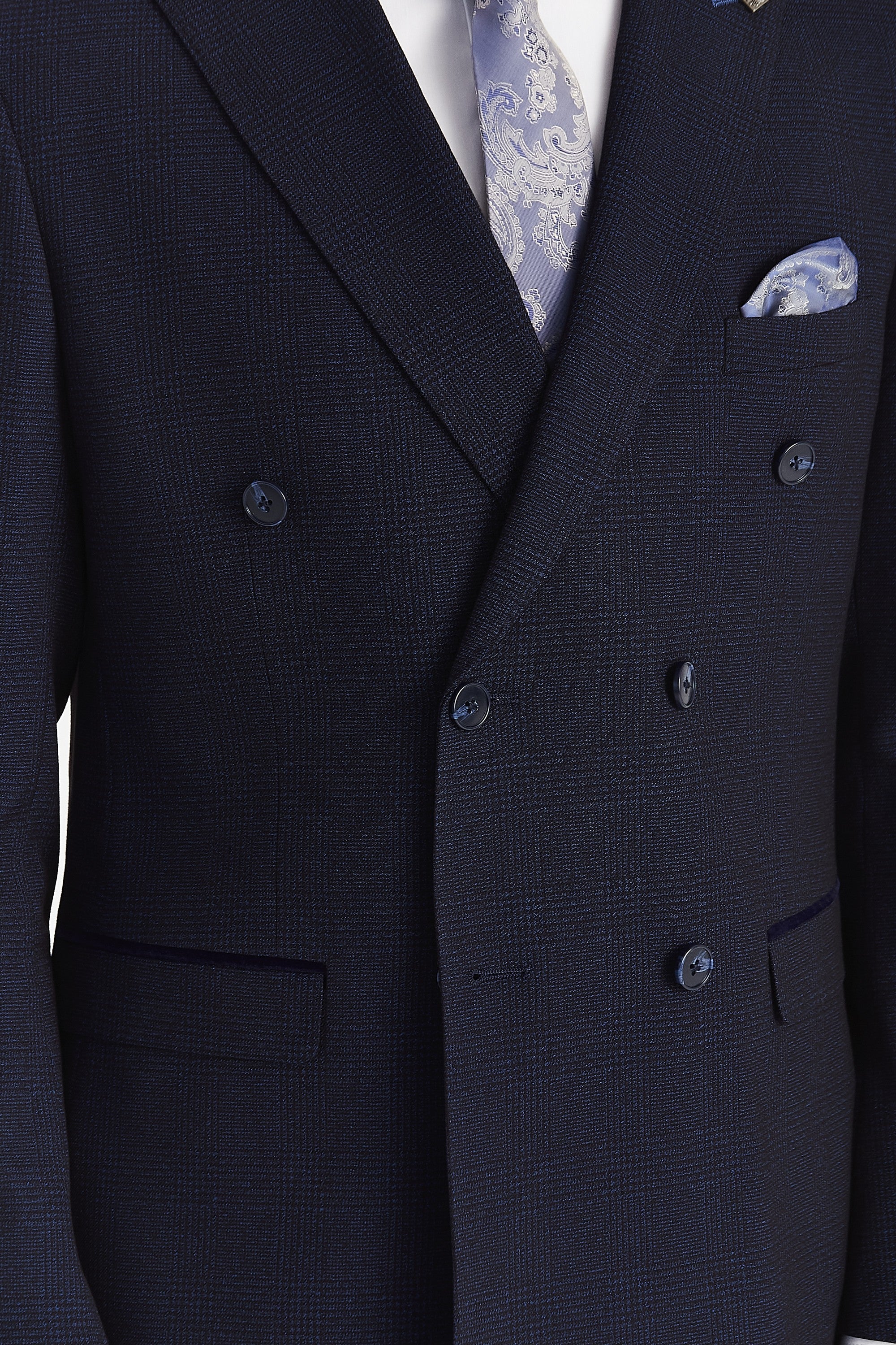 Regent Navy double breasted suit - side