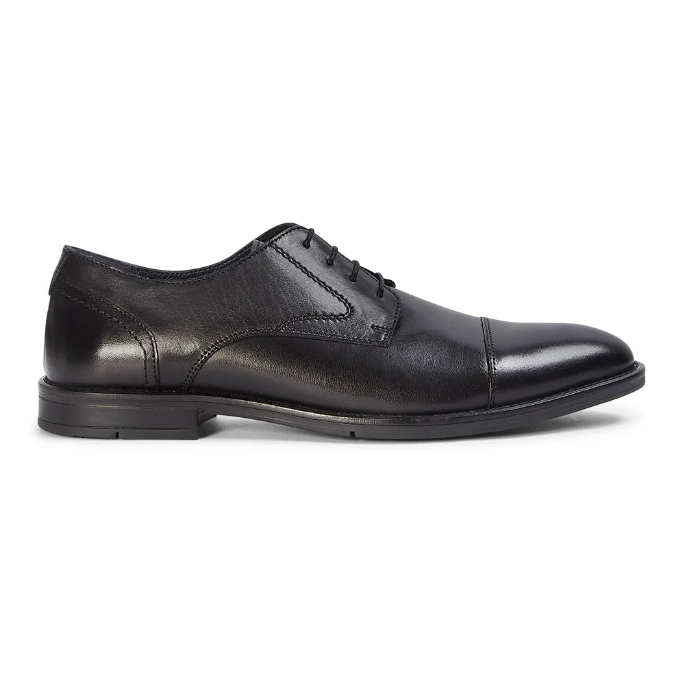 Cambridge - Black Leather Brogue Shoe