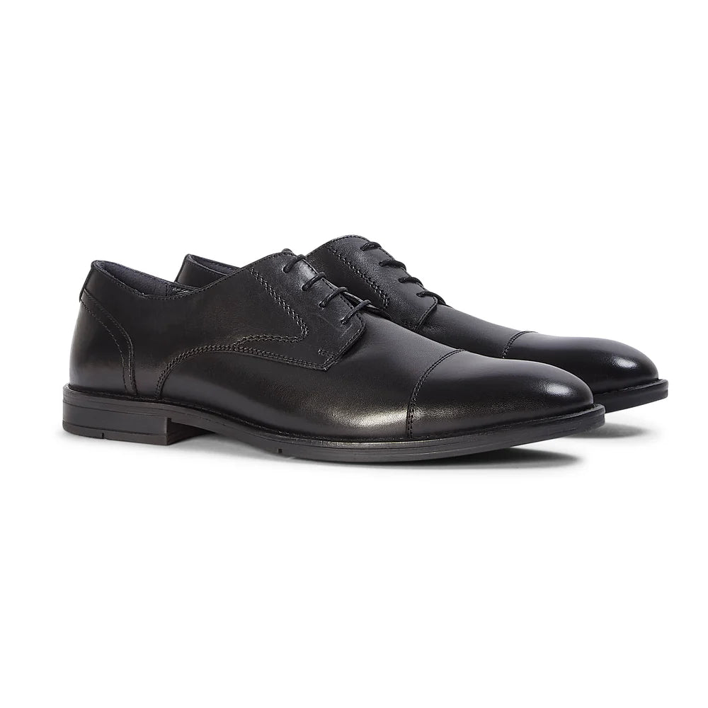 Cambridge - Black Leather Brogue Shoe