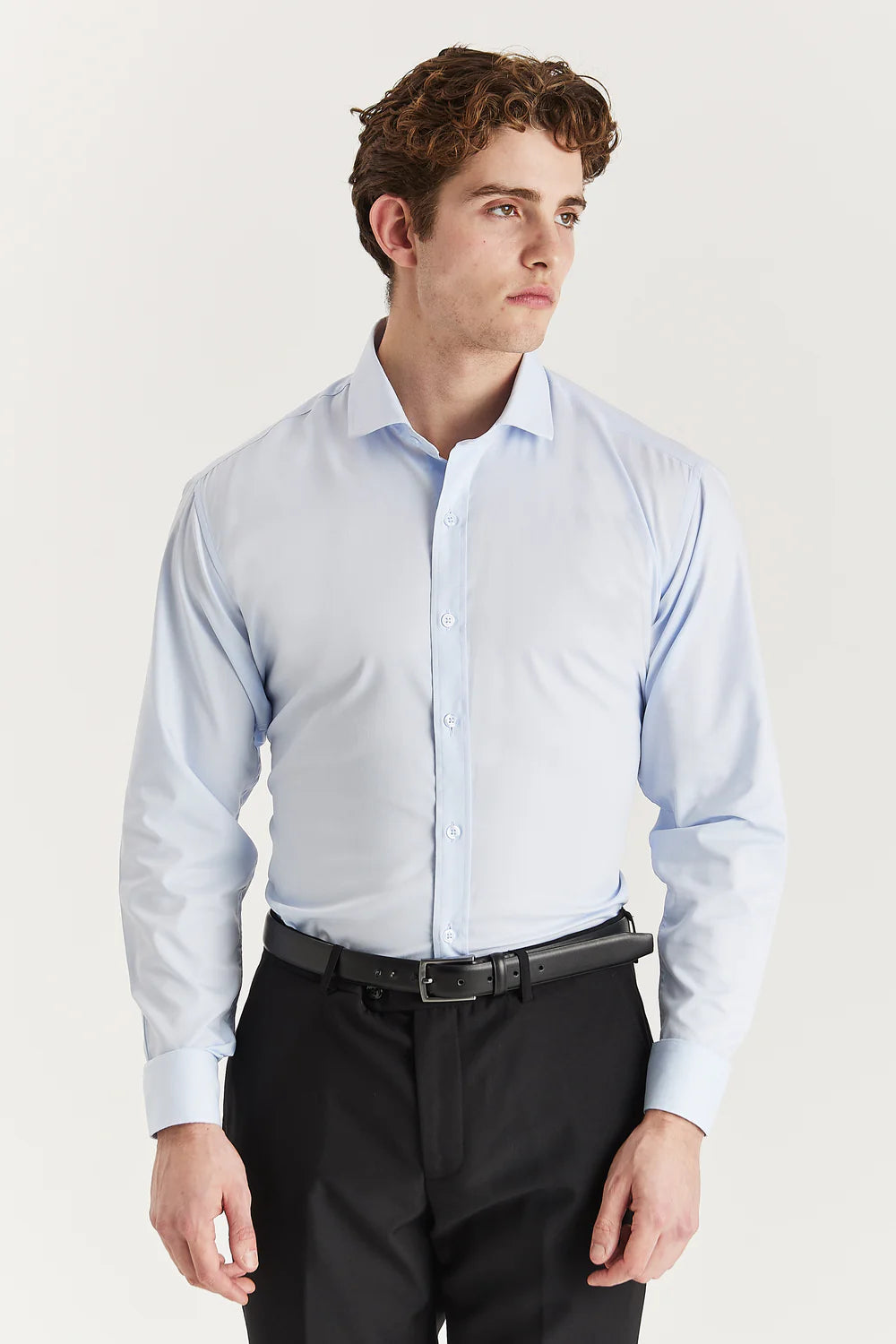 Oliver - Blue Cutaway Collar Shirt