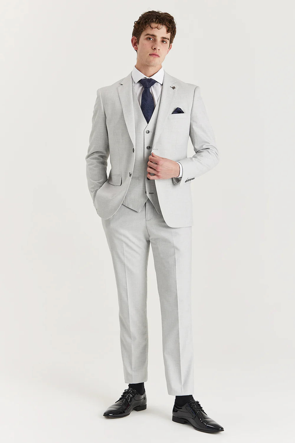 Belmont - Silver Men's Three Piece Suit