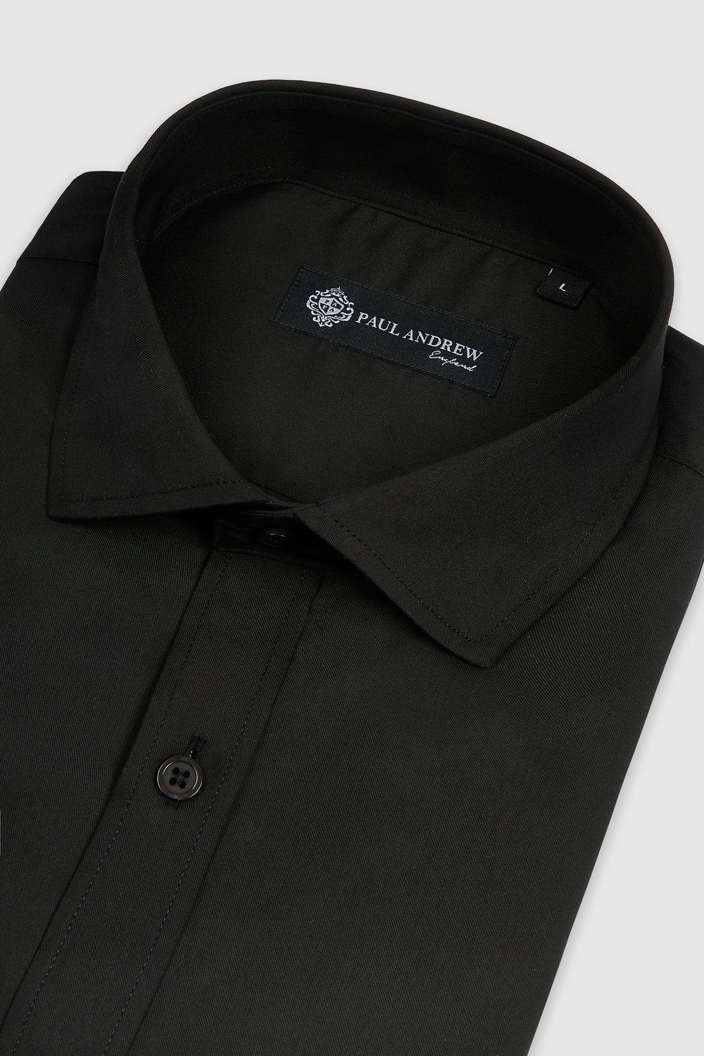 Oliver - Black Cutaway Collar Shirt