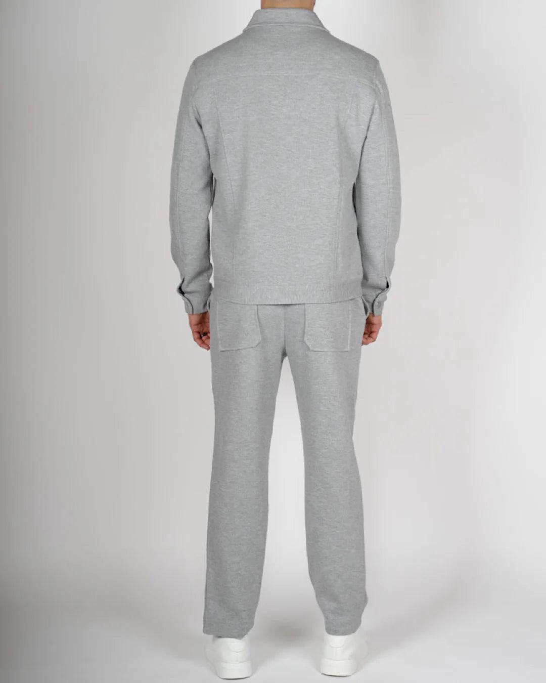 Grey Zip Utility Jacket & Trouser Set