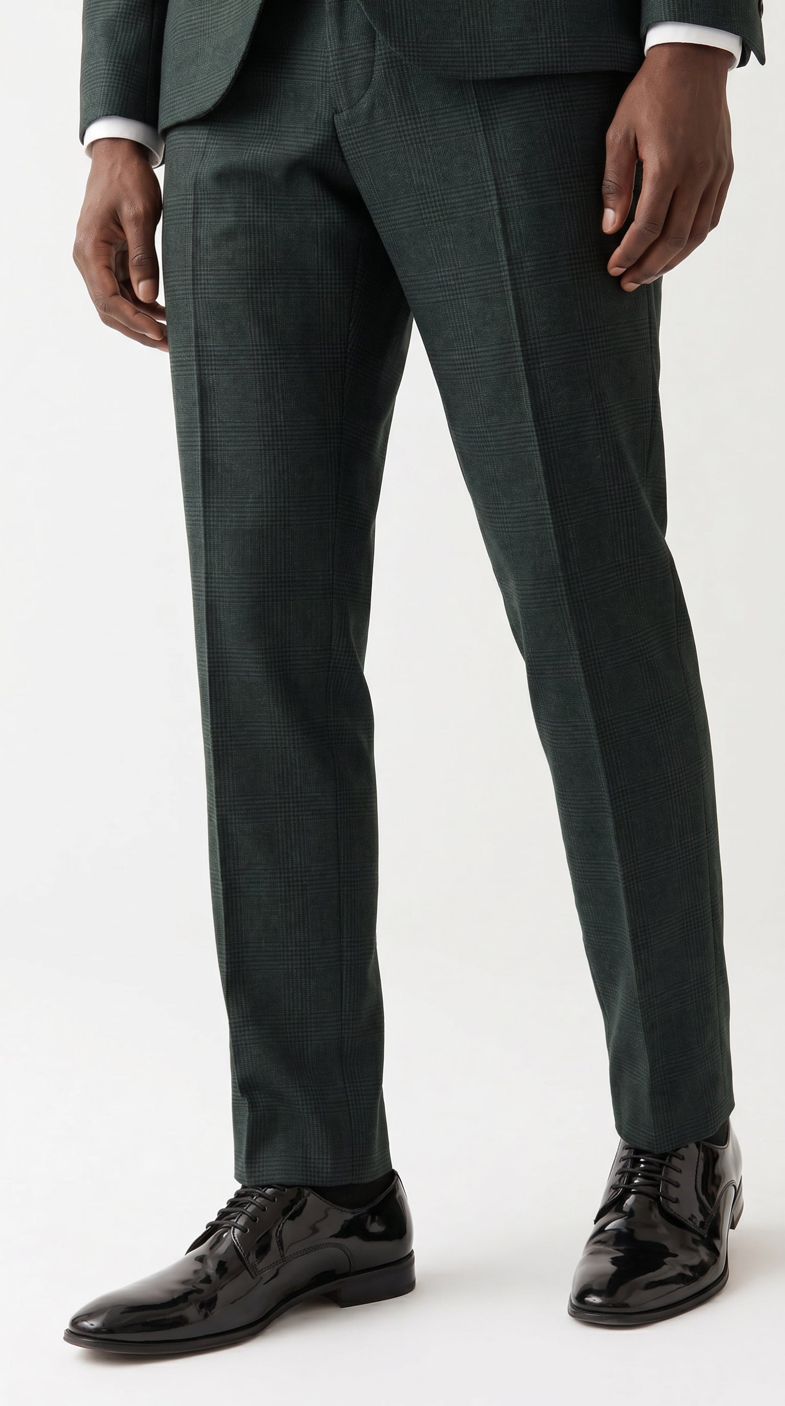 Regent Olive Check Two-Piece Suit