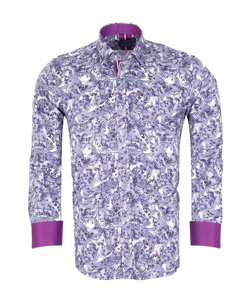 Lilac Floral Print with Matching Handkerchief
