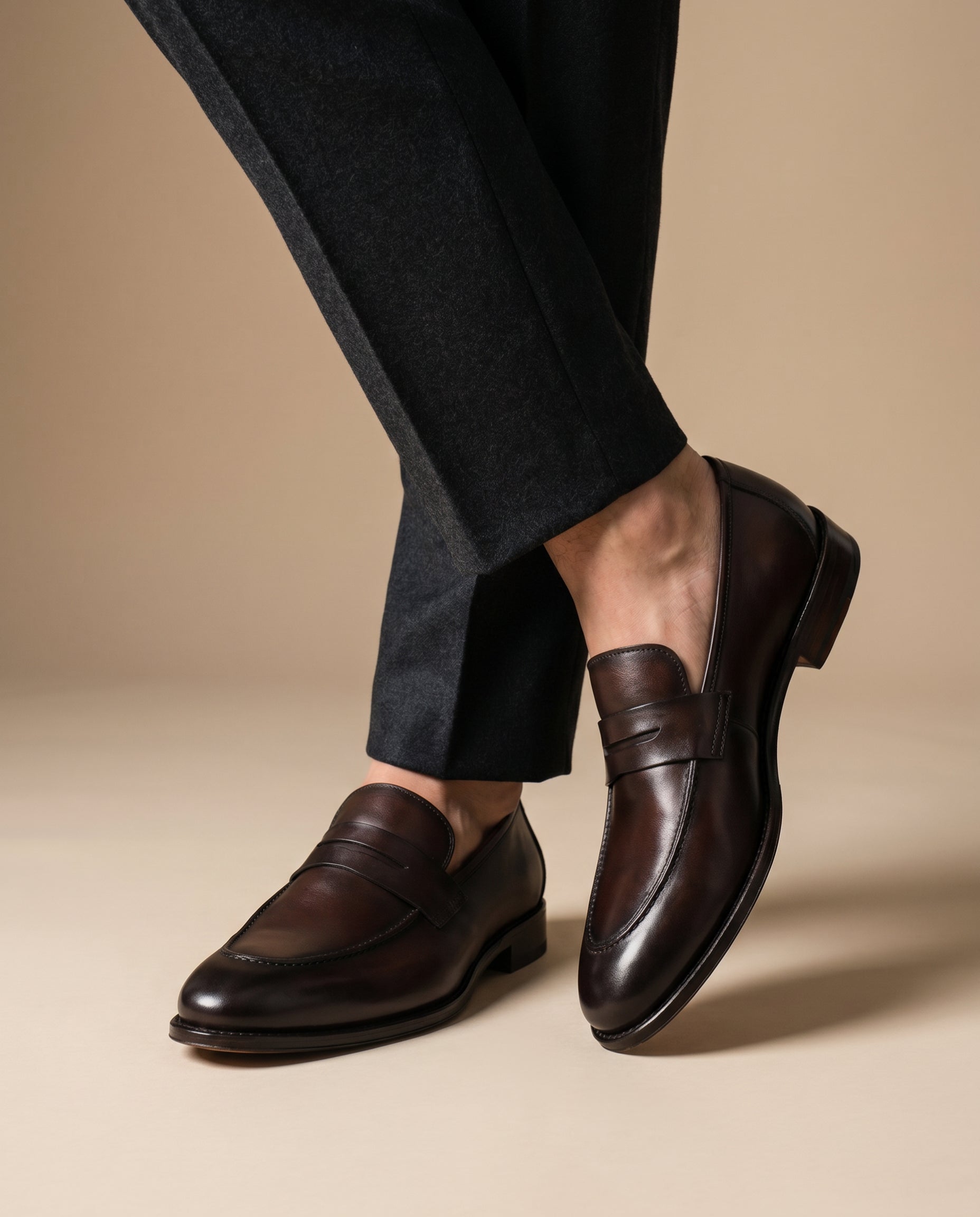 Ted - Brown Leather Loafer Shoe