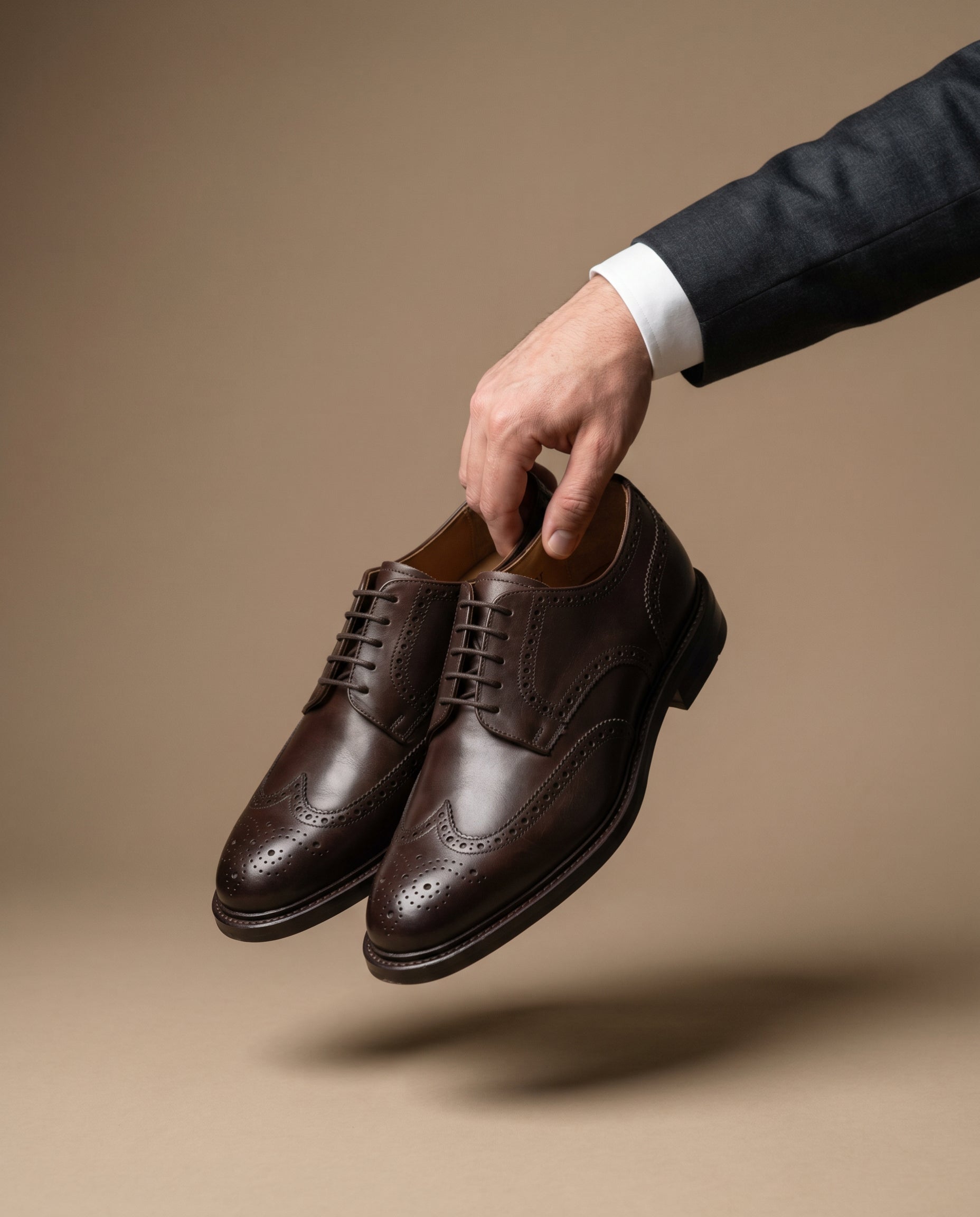 Cambridge - Brown Leather Brogue Shoe