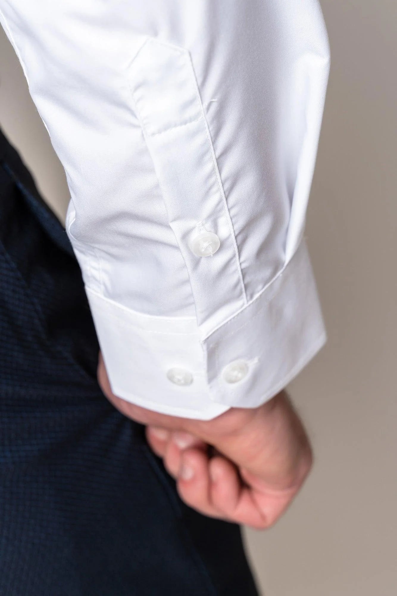 Carter - White Long Sleeve Shirt