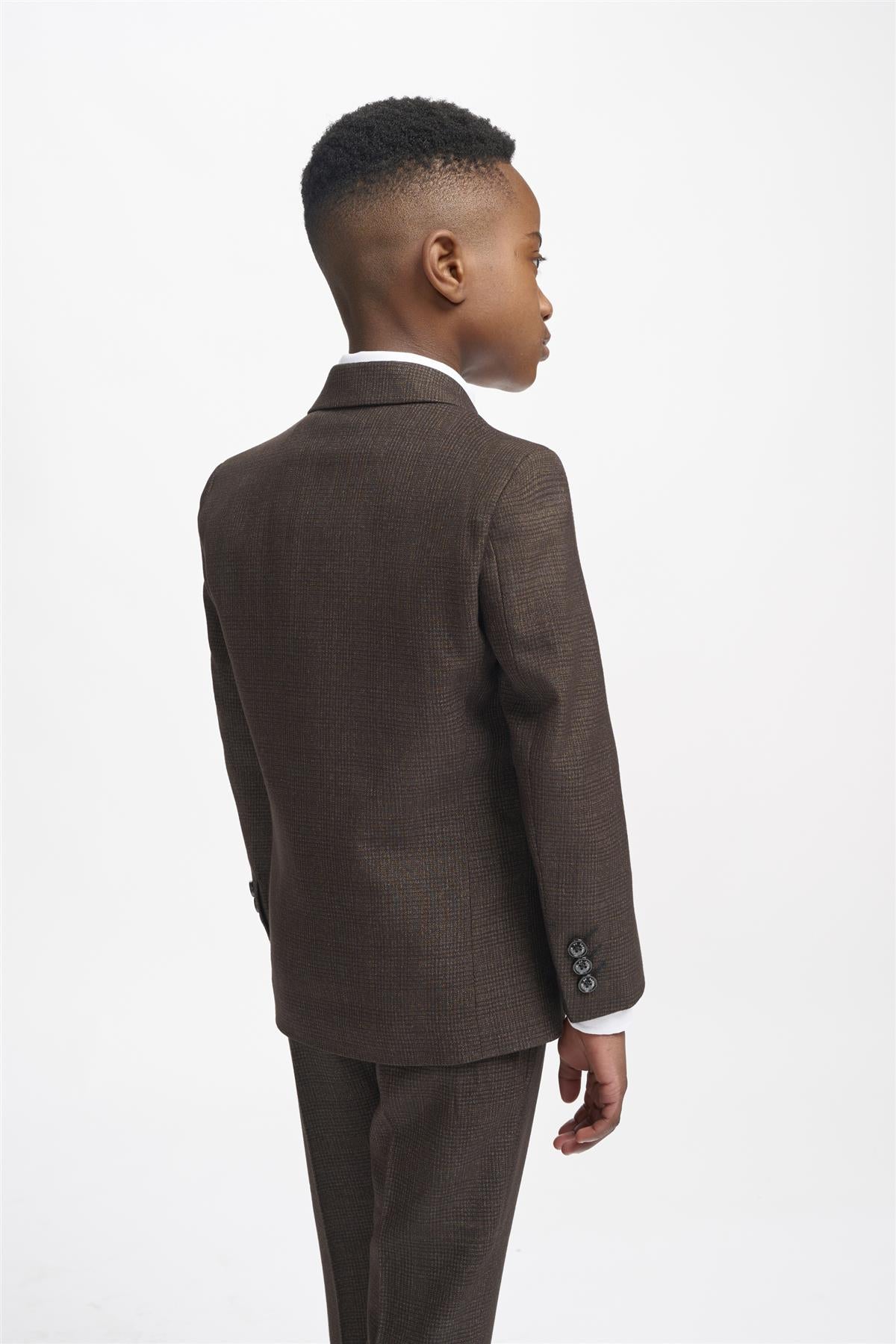 Caridi Boys Brown Three Piece Suit