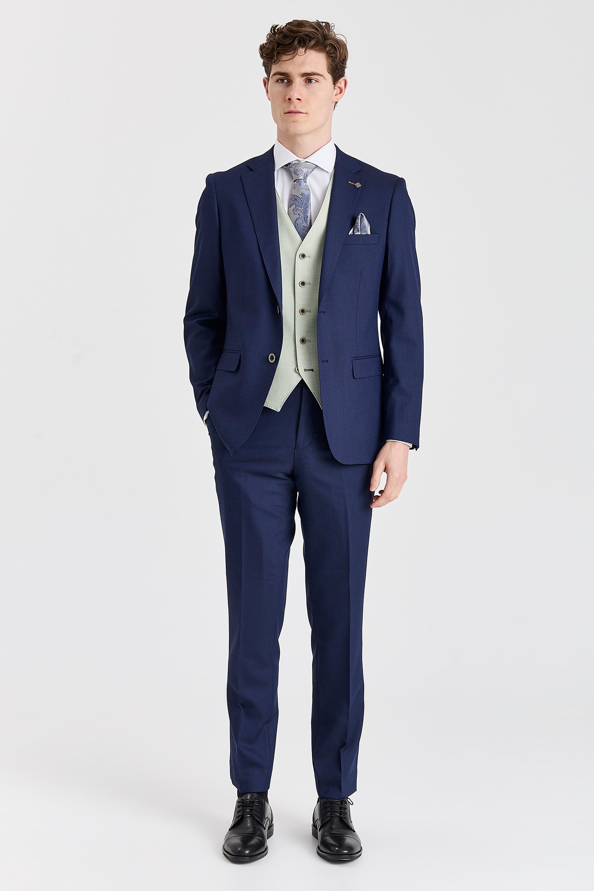 Belmont Navy Suit with Belmont Sage Waistcoat – image 2