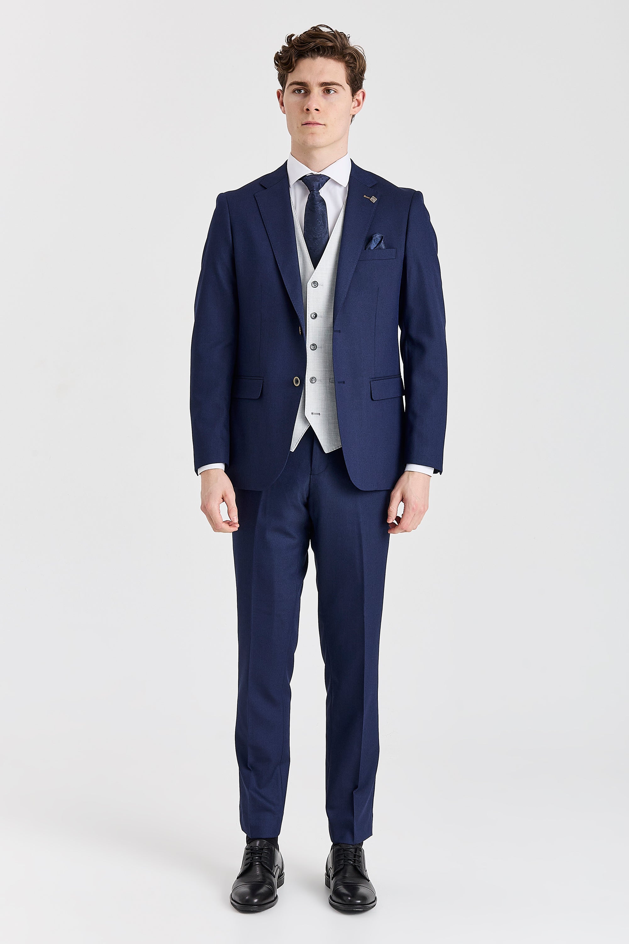 Belmont Navy Suit with Belmont Silver Waistcoat – image 2