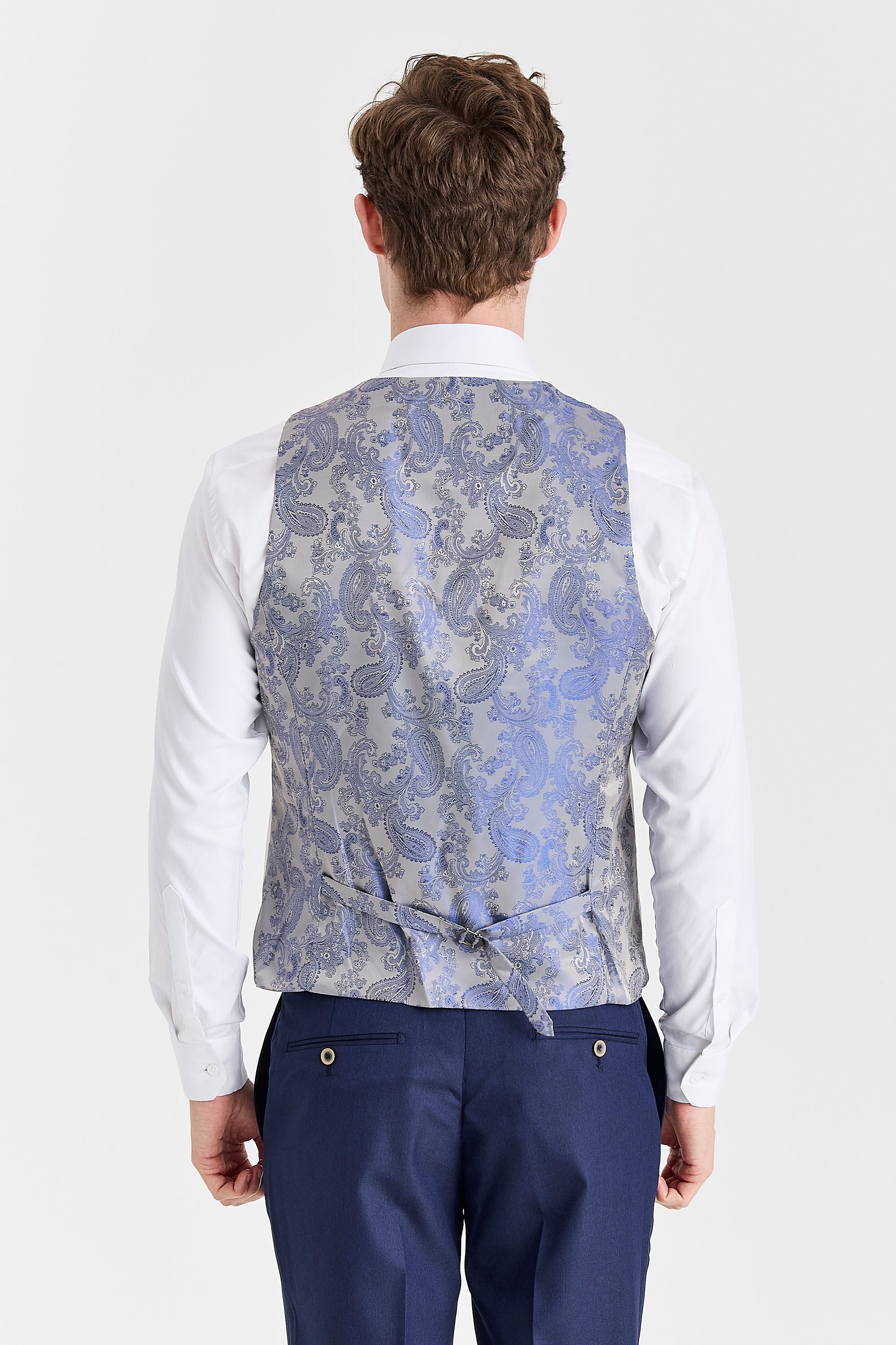 Belmont Navy Suit with Belmont Silver Waistcoat – image 6