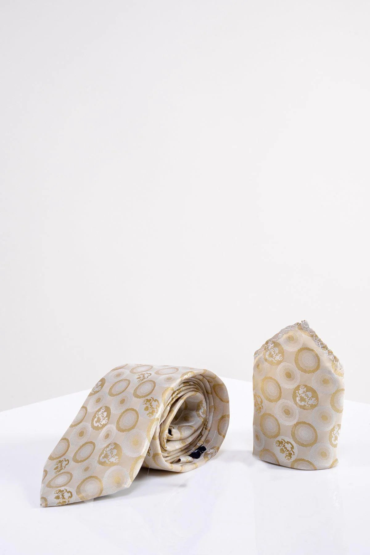 Bubbles - Stone Circle Print Tie and Pocket Set