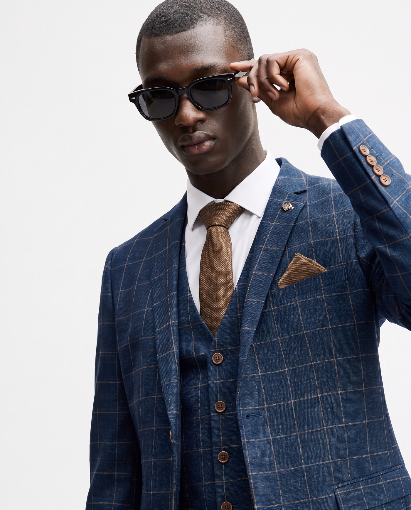 Hamleys - Navy Check Three Piece Suit