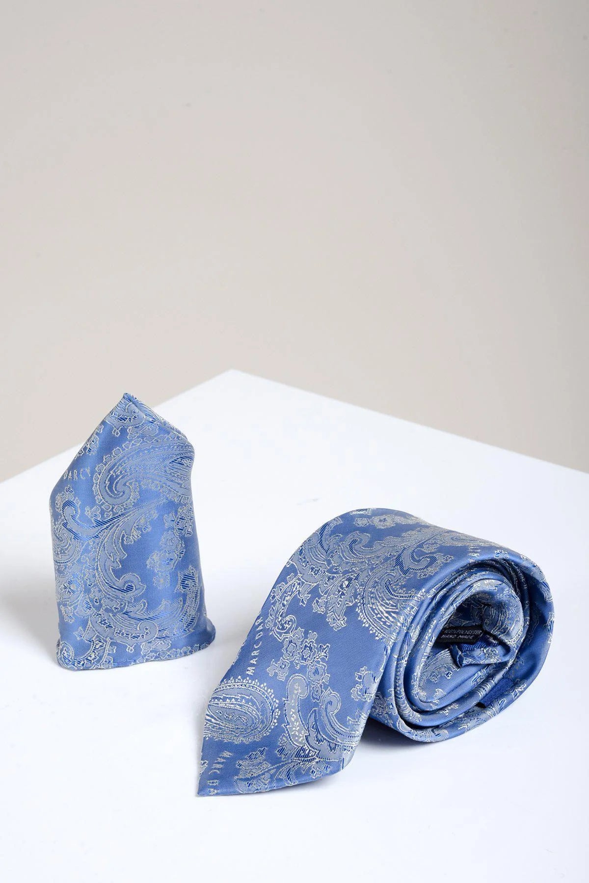 MD Paisley - Sky Blue Tie & Pocket Square Set