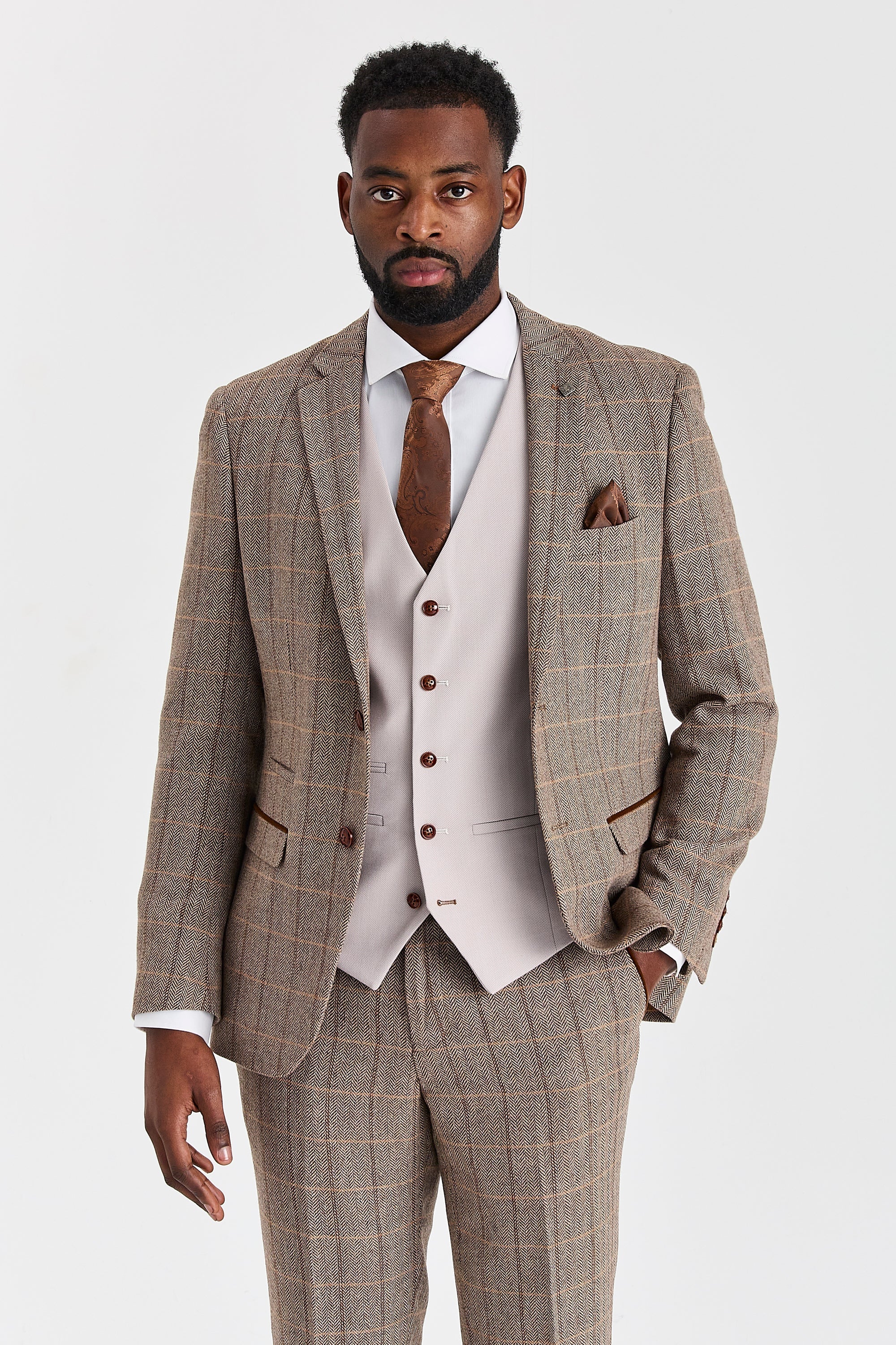 Harris Brown Tweed Suit with Mayfair Stone Waistcoat – image 1