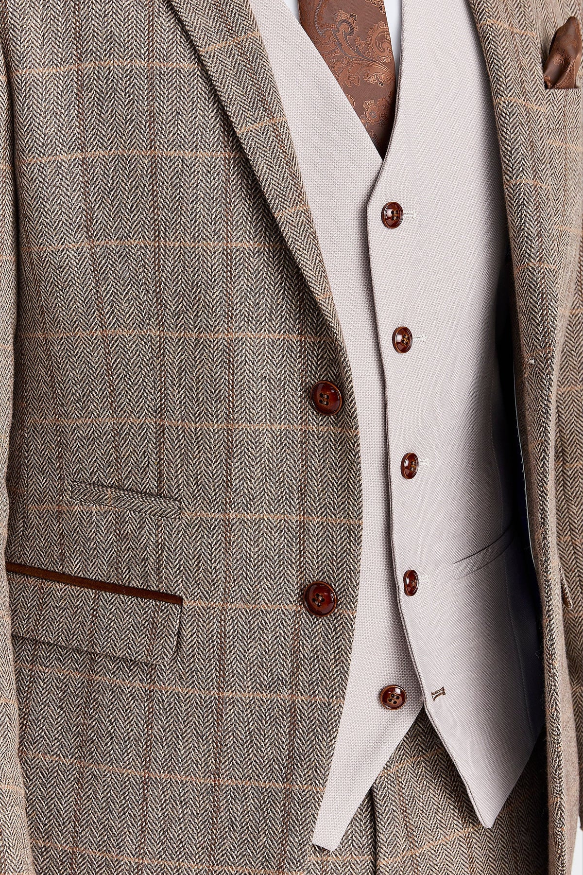 Harris Brown Tweed Suit with Mayfair Stone Waistcoat – image 3